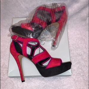 Jessica Simpson Bruno Crimson Red Suede Sandal 9M